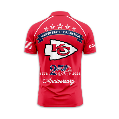KCC Premium NFL American Semiquincentennial Polo Shirt DDT NTL