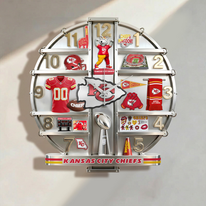 KCC x NFL Home Decorative 3D Visual Effect Acrylic Wall Clock NAK CTKT