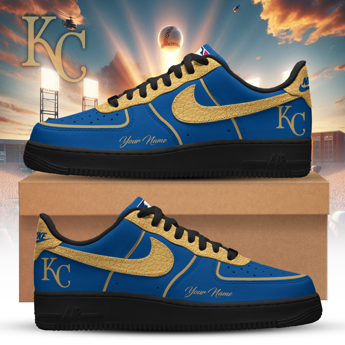 KCR x MLB Premium Air Force 1 Orchard DDT CTND