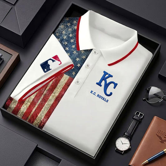KCR x MLB US Flag Polo Shirt DDT TTTZ