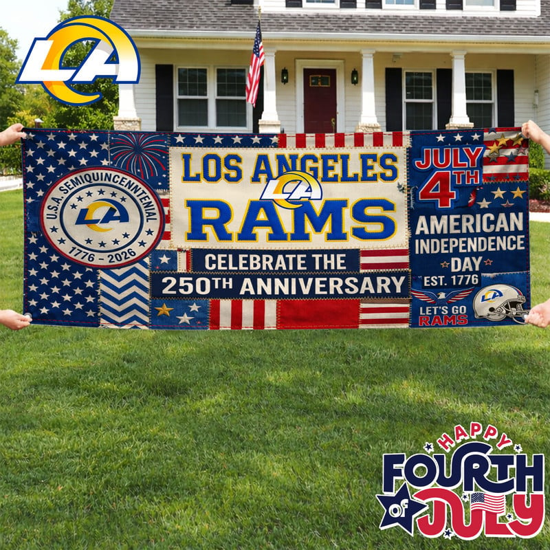 LAR Premium NFL Patchwork America 250 Fabric Banner DDT NTL