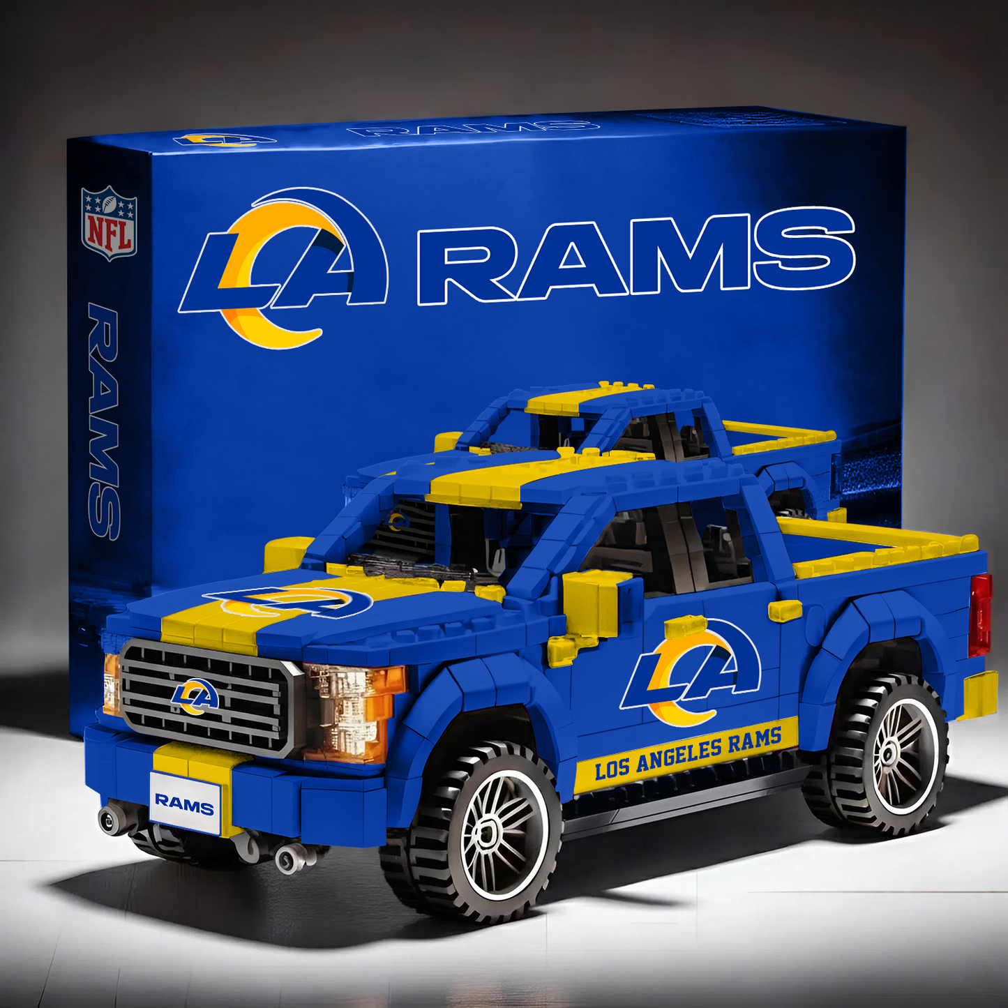 LAR X NFL 3D Racing Truck Model Building Block Set NAK NHT