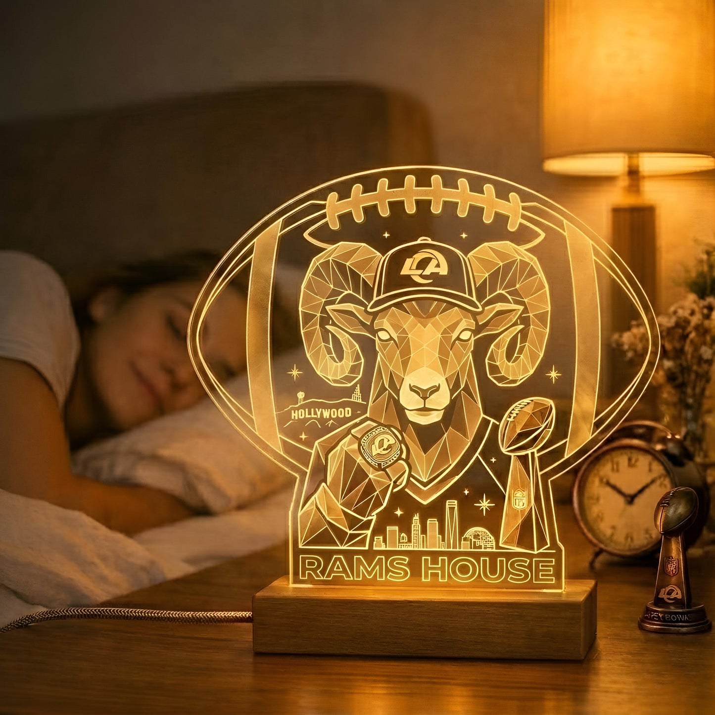 LAR x NFL Acrylic LED Desk Lamp NAK NTN
