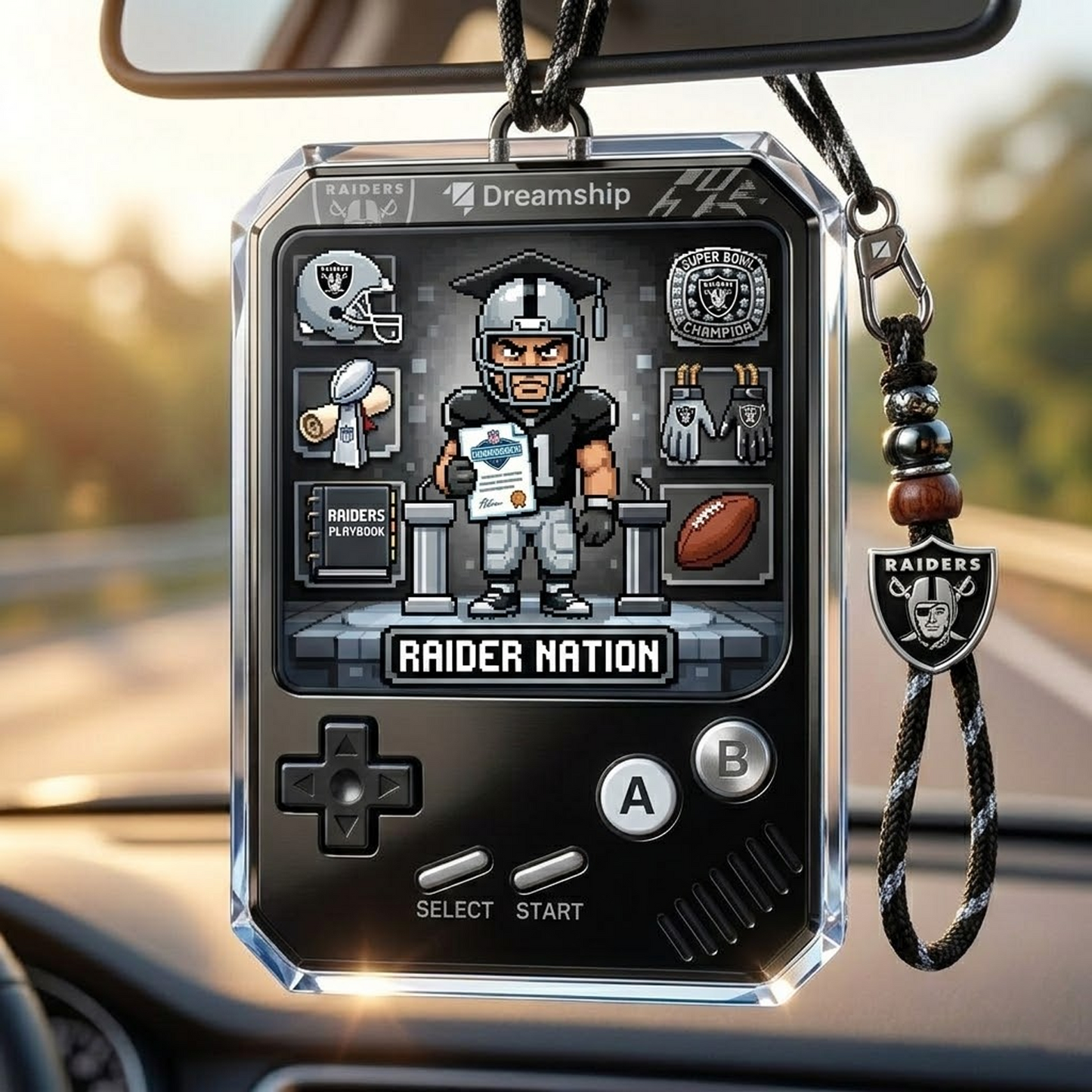LV X Classic NFL Football Team Name Car Ornaments NAK NHT
