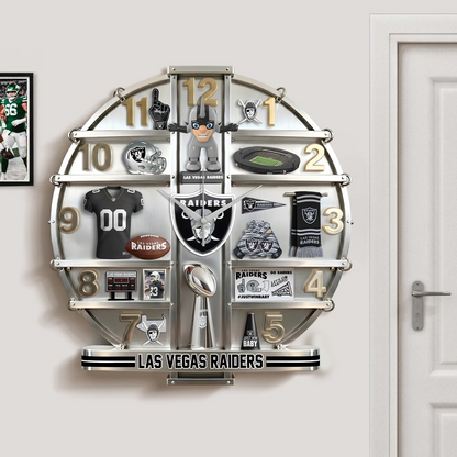 LVR x NFL Home Decorative 3D Visual Effect Acrylic Wall Clock NAK CTKT
