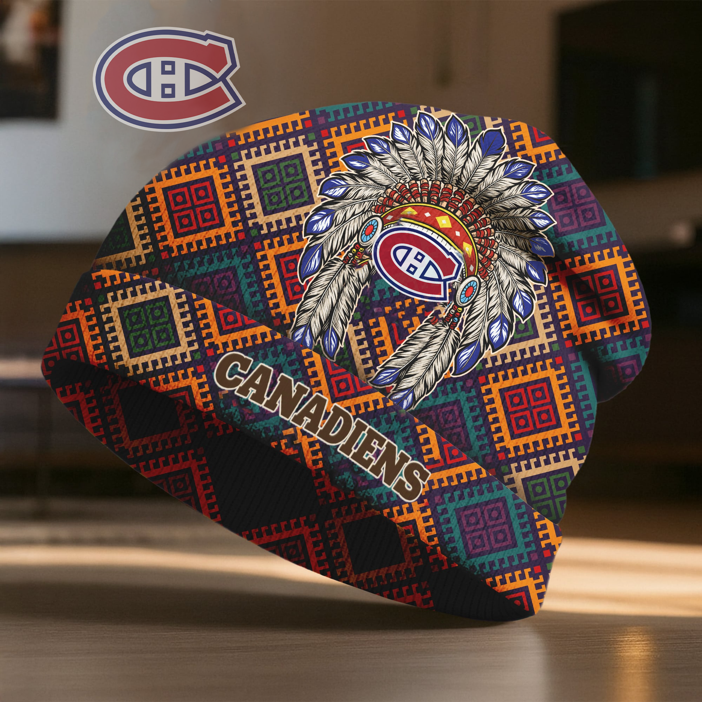 MC x Premium NHL Native American Heritage Beanie Hat NY NAK CTKT