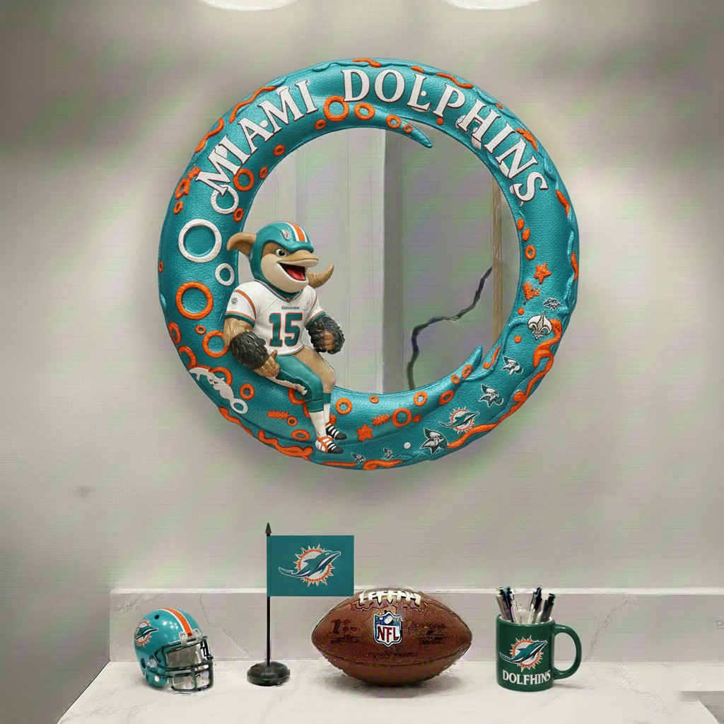 MD x NFL Moonlit  Custom Shaped Mirror - Personalized Gifts NAK CTKT