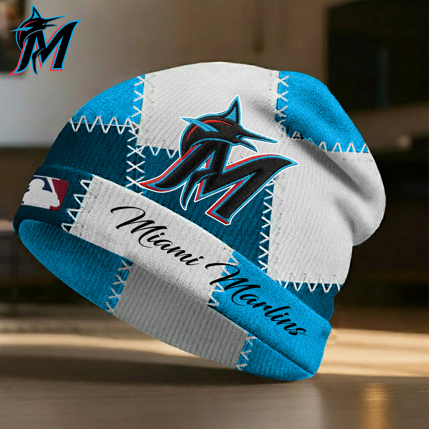 MIA X MLB Custom Name Beanie Hat Gifts For Fans - Limited Edition NAK NHT