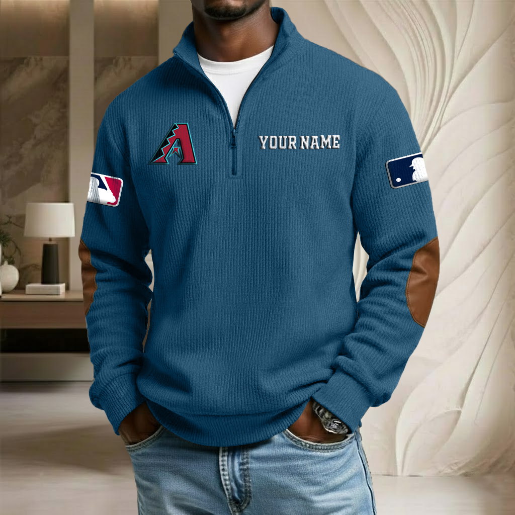 MLB x AD Custom Name Stand Collar Half-zip Sweatshirt HLP HLPHUONG