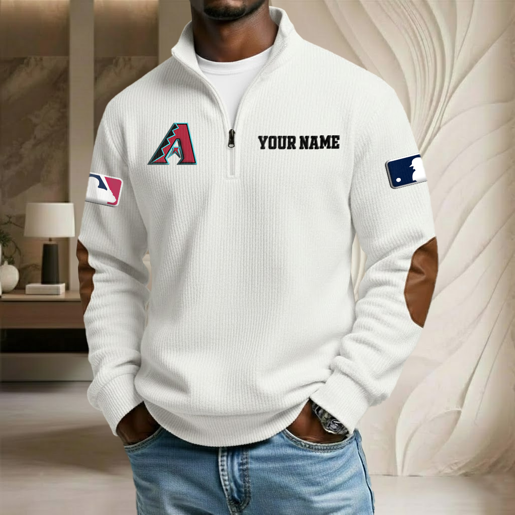 MLB x AD Custom Name Stand Collar Half-zip Sweatshirt HLP HLPHUONG