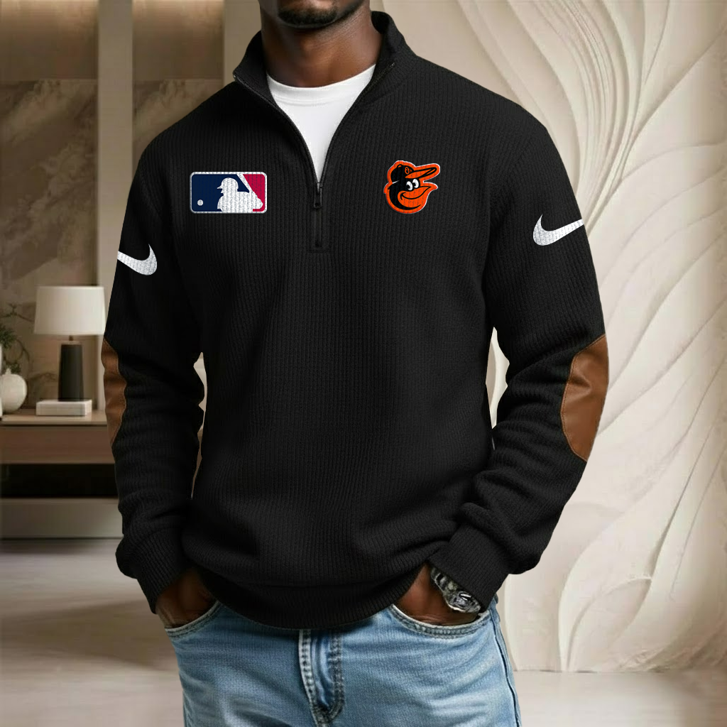MLB x BAL Sport Team Stand Collar Half-zip Sweatshirt HLP HLPHUONG
