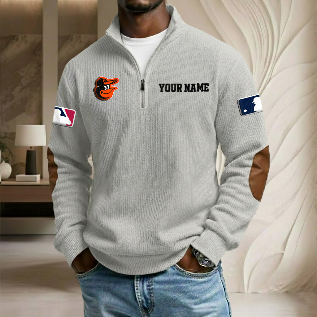 MLB x BO Custom Name Stand Collar Half-zip Sweatshirt HLP HLPHUONG