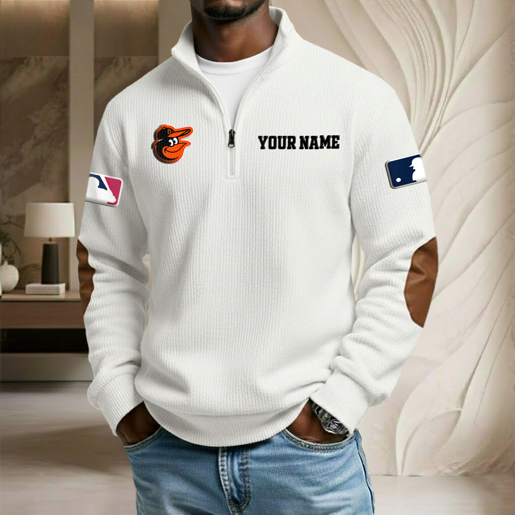 MLB x BO Custom Name Stand Collar Half-zip Sweatshirt HLP HLPHUONG