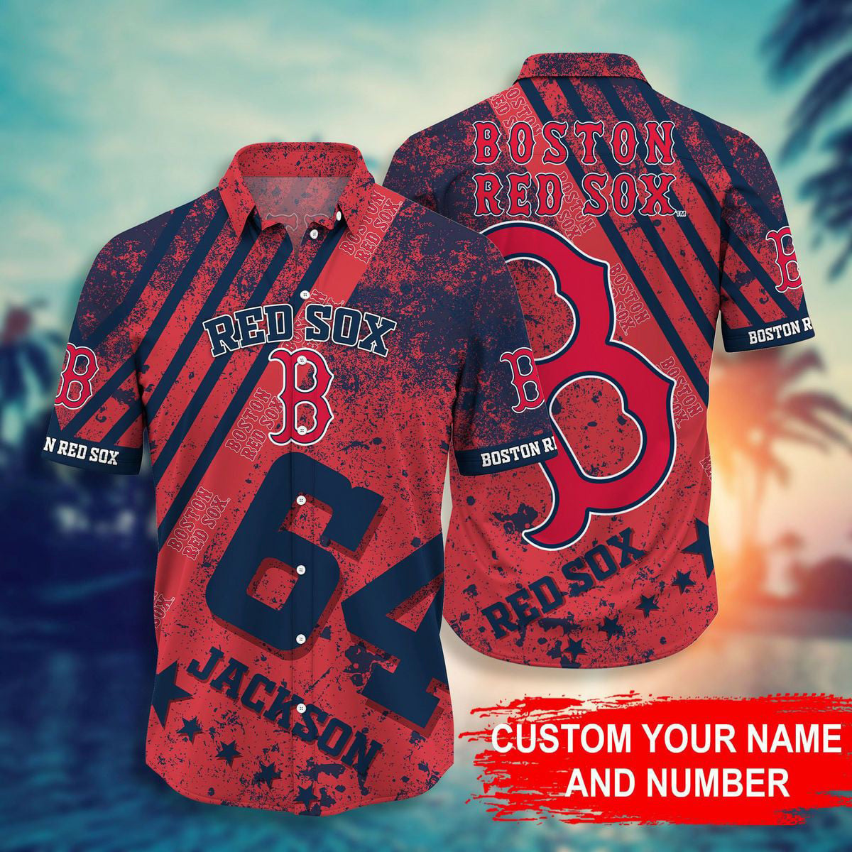 MLB x BOS Personalized Hawaiian Shirt HLP HLPHUONG