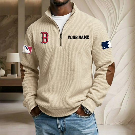 MLB x BRS Custom Name Stand Collar Half-zip Sweatshirt HLP HLPHUONG