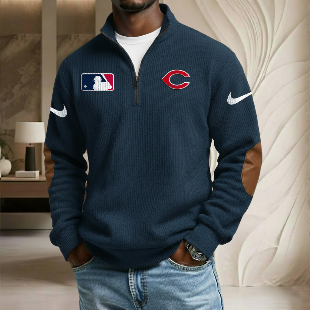 MLB x CIN Sport Team Stand Collar Half-zip Sweatshirt HLP HLPHUONG