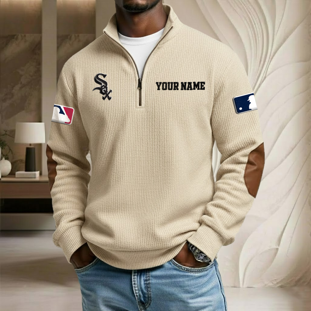 MLB x CWS Custom Name Stand Collar Half-zip Sweatshirt HLP HLPHUONG