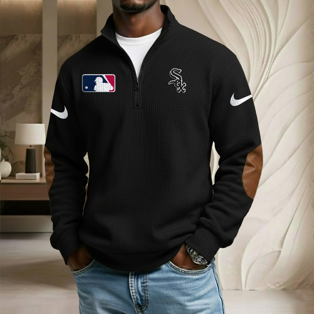 MLB x CWS Sport Team Stand Collar Half-zip Sweatshirt HLP HLPHUONG
