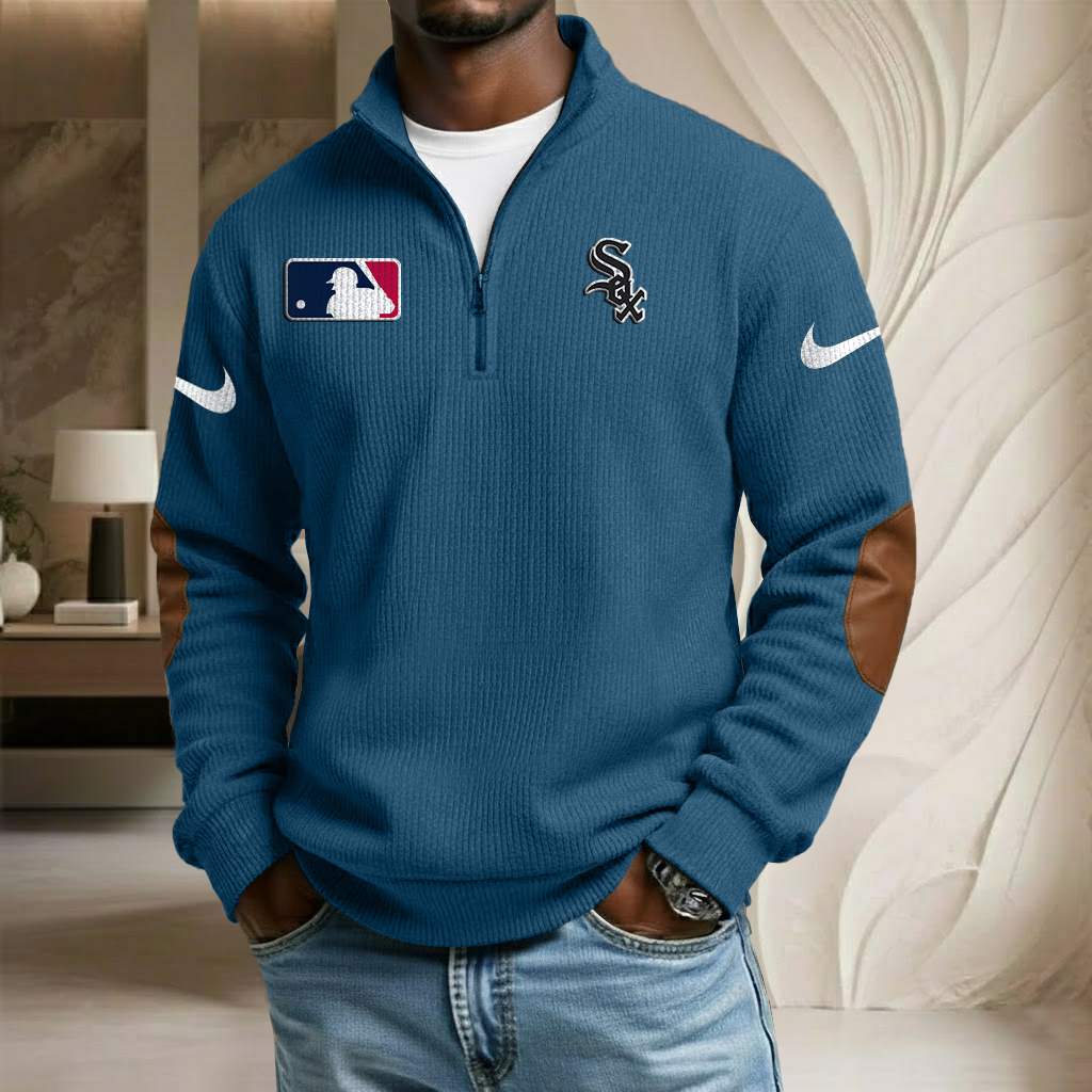 MLB x CWS Sport Team Stand Collar Half-zip Sweatshirt HLP HLPHUONG