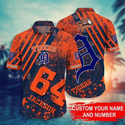 MLB x DET Personalized Hawaiian Shirt HLP HLPHUONG