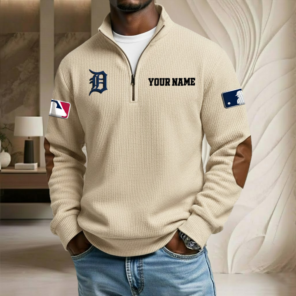 MLB x DT Custom Name Stand Collar Half-zip Sweatshirt HLP HLPHUONG