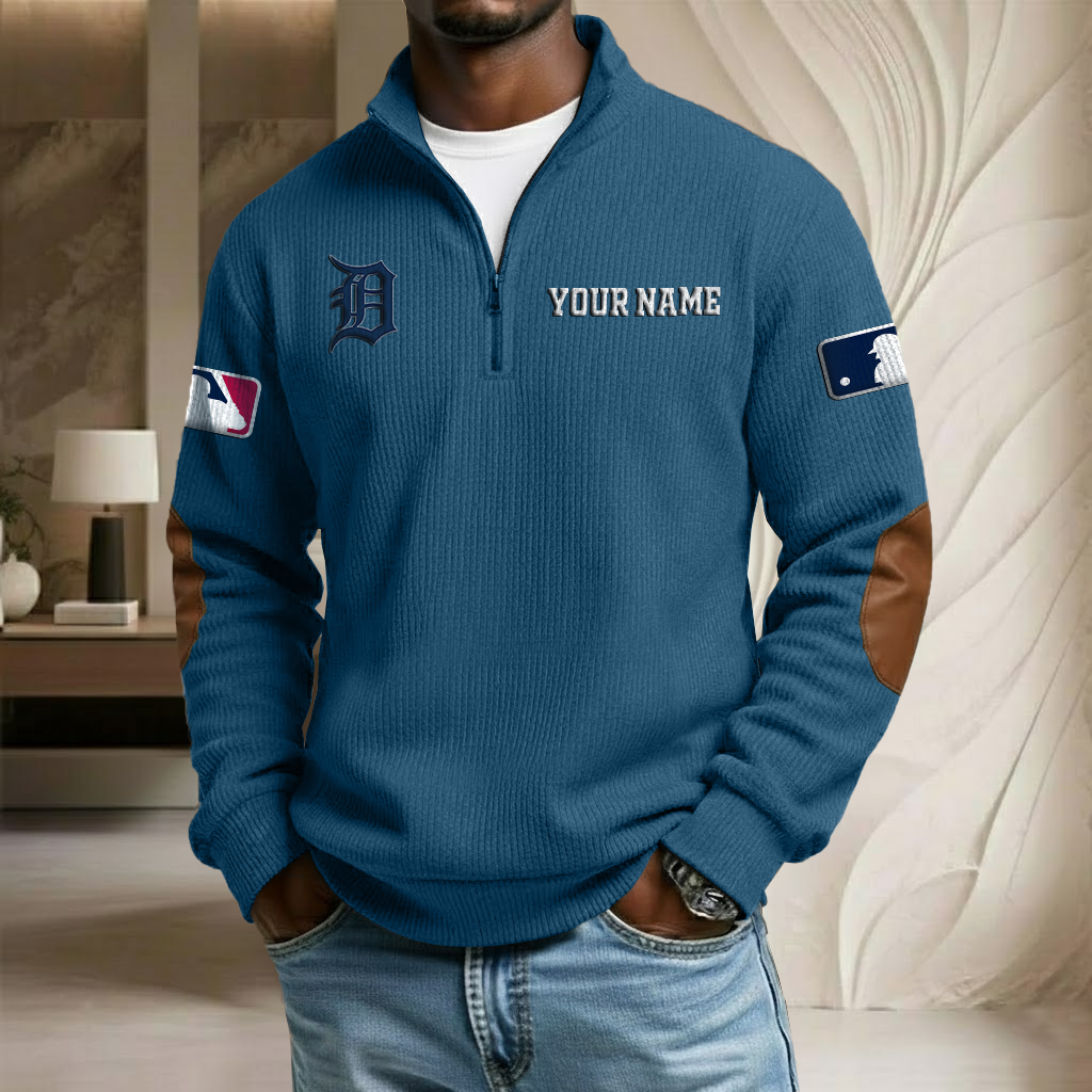 MLB x DT Custom Name Stand Collar Half-zip Sweatshirt HLP HLPHUONG