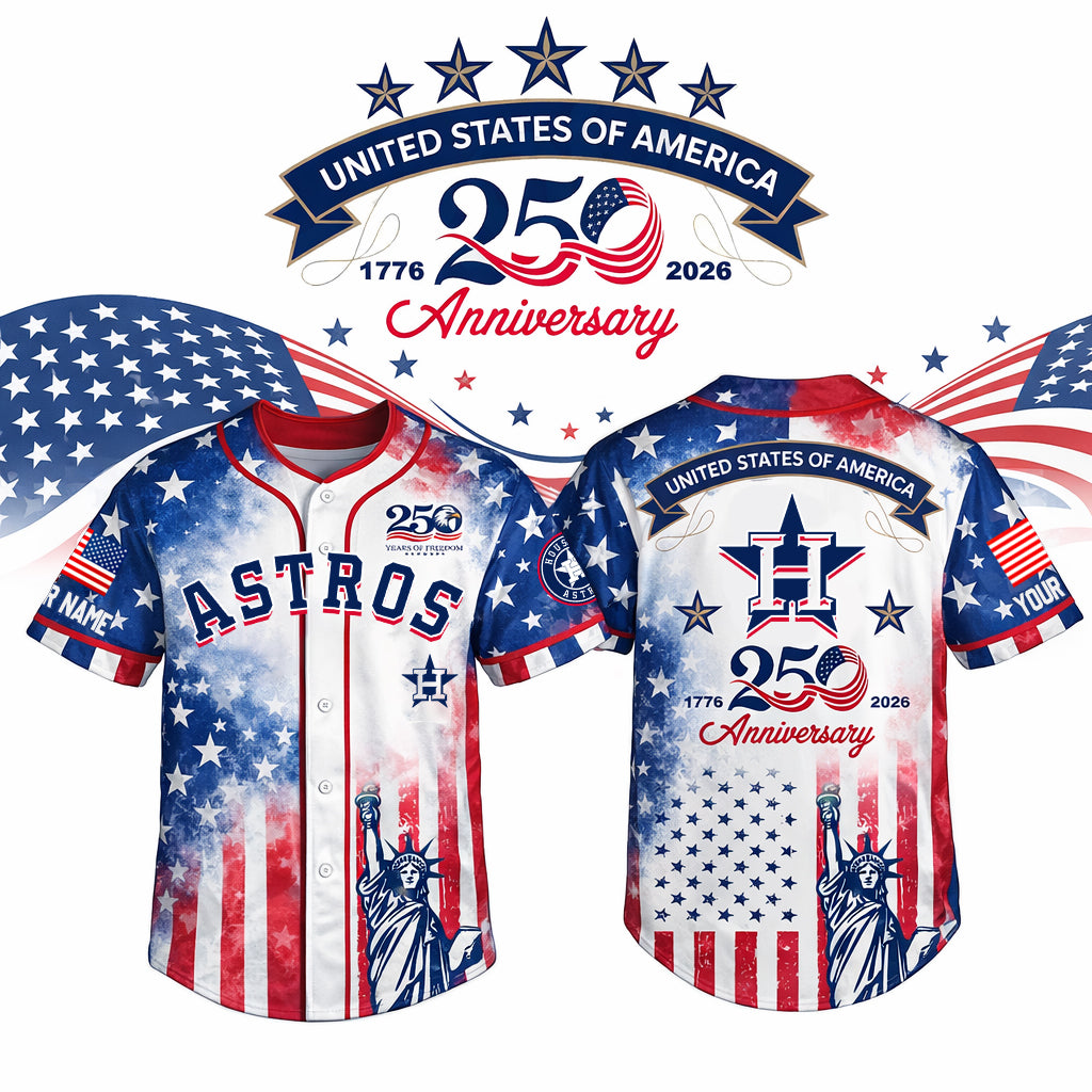 MLB x HOU US 250th Anniversary Baseball Jersey HLP HLPHUONG