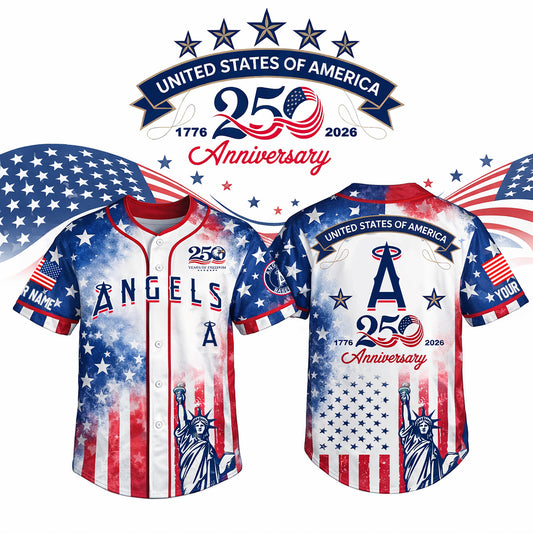 MLB x LAA US 250th Anniversary Baseball Jersey HLP HLPHUONG