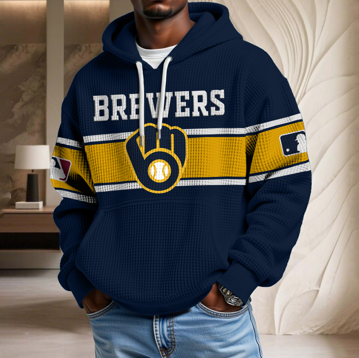 MLB x MIL Waffle Hoodie HLP HLPHUONG