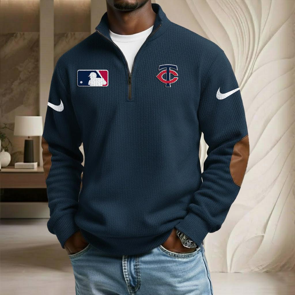 MLB x MIN Sport Team Stand Collar Half-zip Sweatshirt HLP HLPHUONG