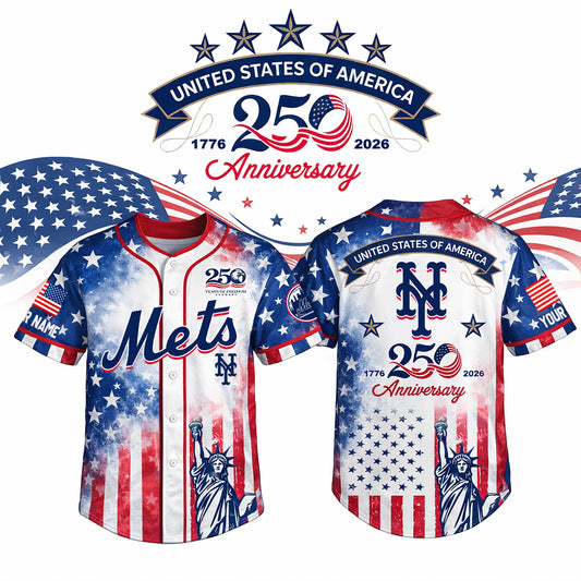 MLB x NYM US 250th Anniversary Baseball Jersey HLP HLPHUONG