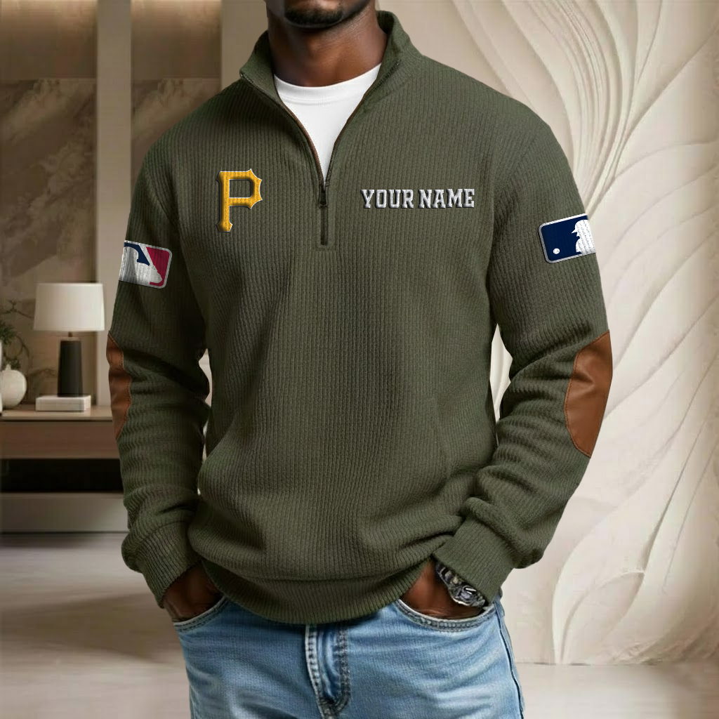MLB x PP Custom Name Stand Collar Half-zip Sweatshirt HLP HLPHUONG