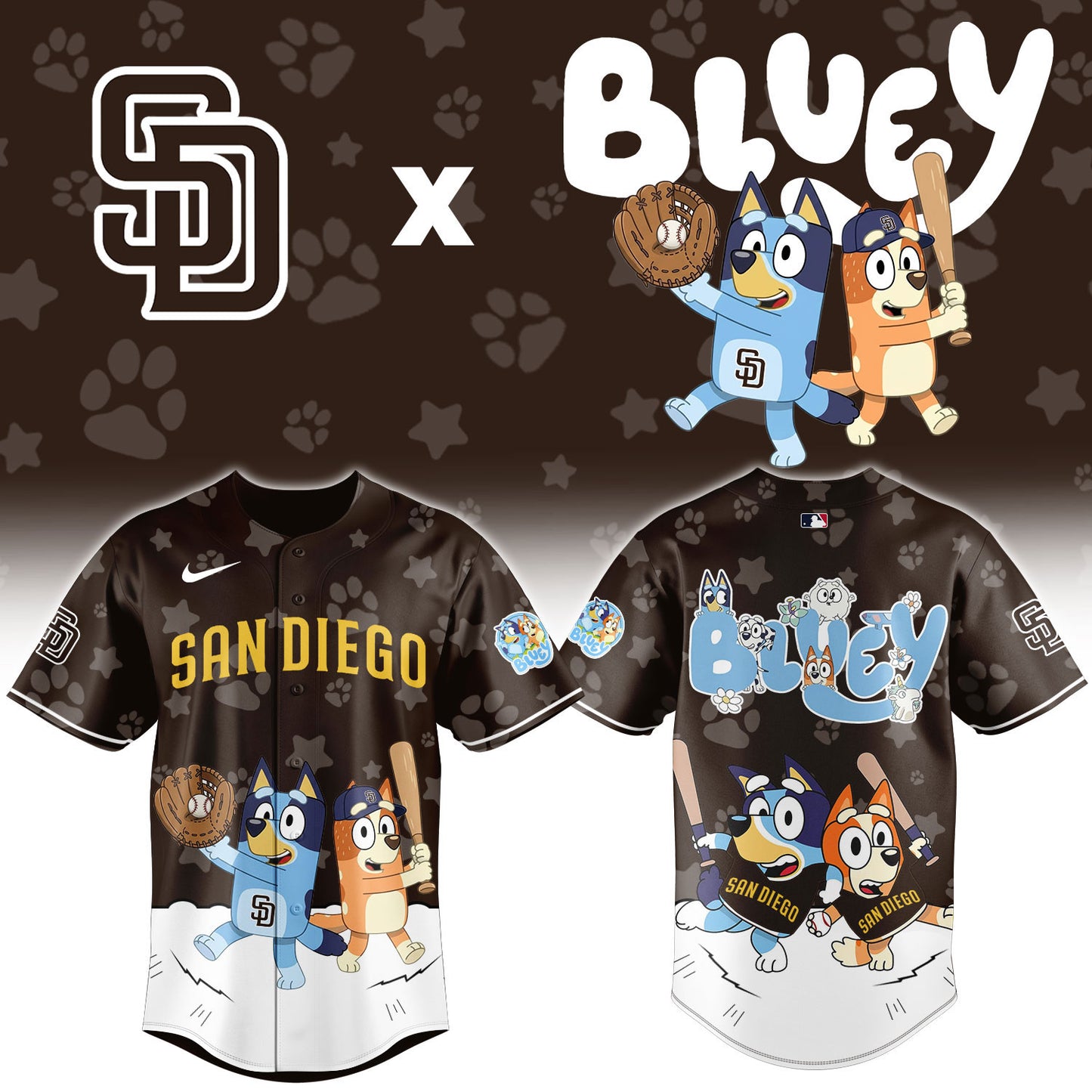 MLB x SD Bluey Baseball Jersey HLP HLPHUONG