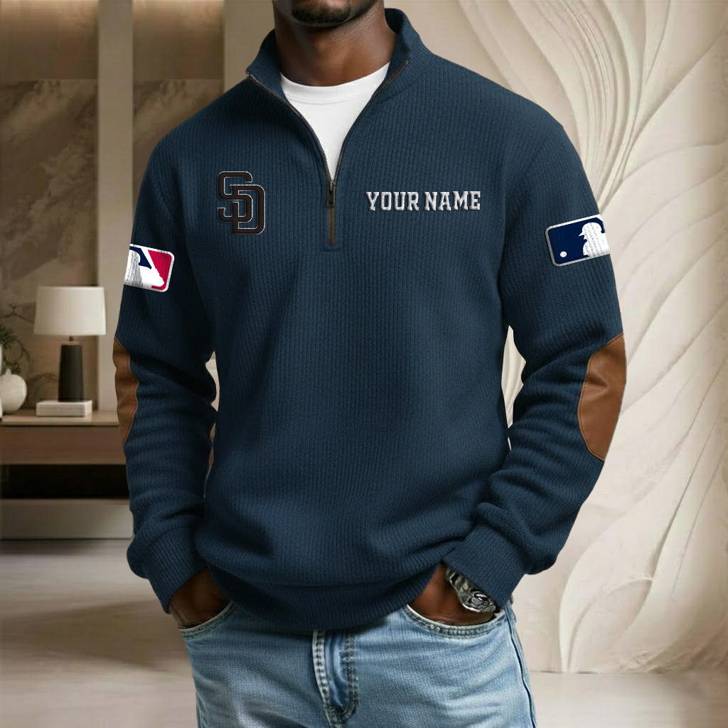 MLB x SDP Custom Name Stand Collar Half-zip Sweatshirt HLP HLPHUONG