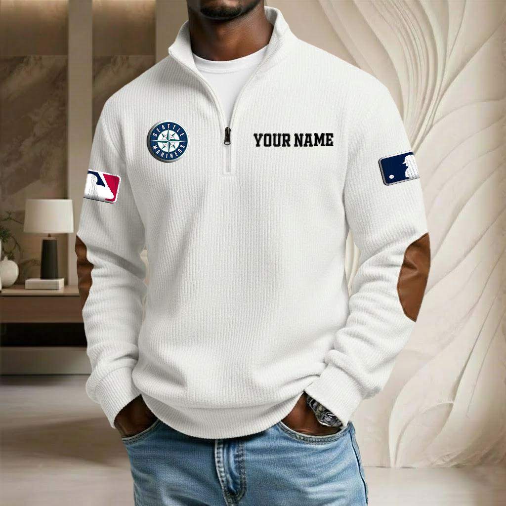 MLB x SM Custom Name Stand Collar Half-zip Sweatshirt HLP HLPHUONG