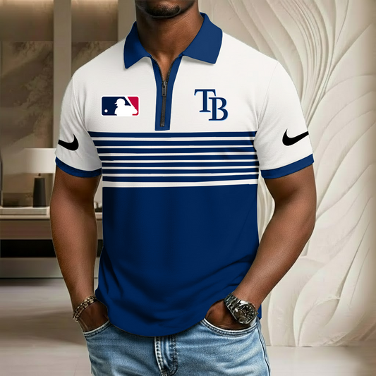 MLB x TB Sport Zip Polo Golf Shirt HLP HLPHUONG