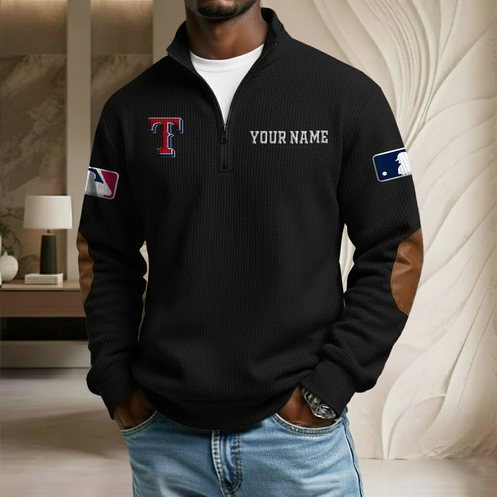 MLB x TR Custom Name Stand Collar Half-zip Sweatshirt HLP HLPHUONG