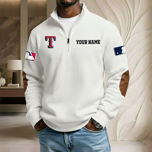 MLB x TR Custom Name Stand Collar Half-zip Sweatshirt HLP HLPHUONG