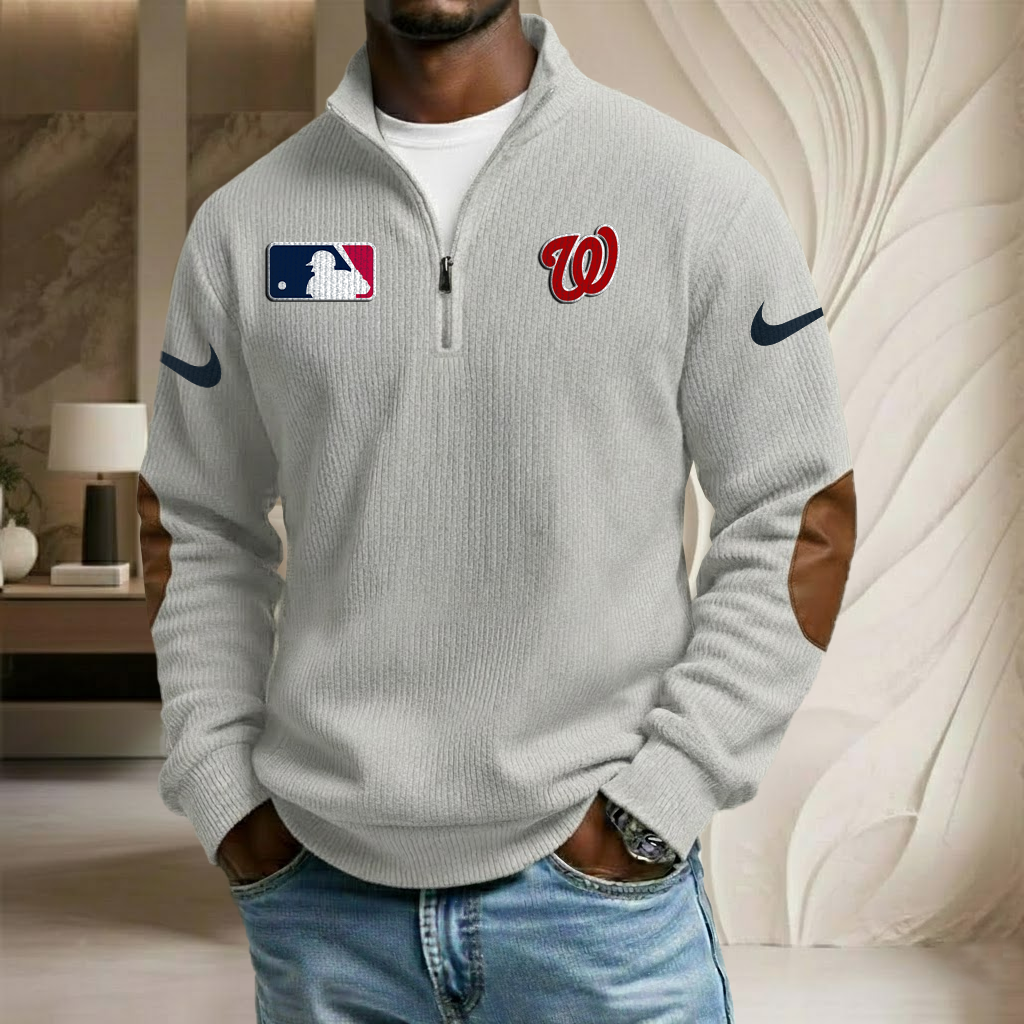 MLB x WAS Sport Team Stand Collar Half-zip Sweatshirt HLP HLPHUONG