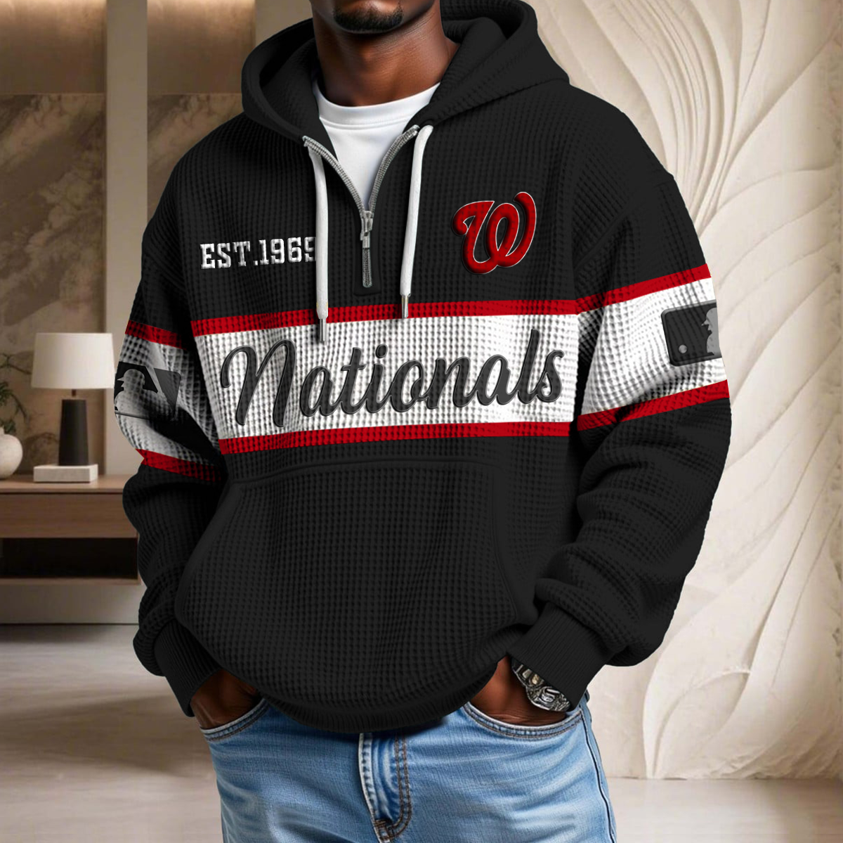 MLB x WN EST Waffle Half Zip Hoodie HLP HLPHUONG