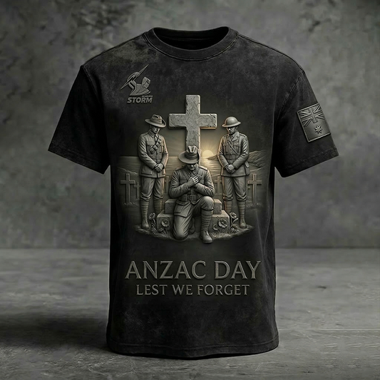 MS _ NRL ANZAC Day Commemorative T-Shirt - Lest We Forget Edition NAK TTT