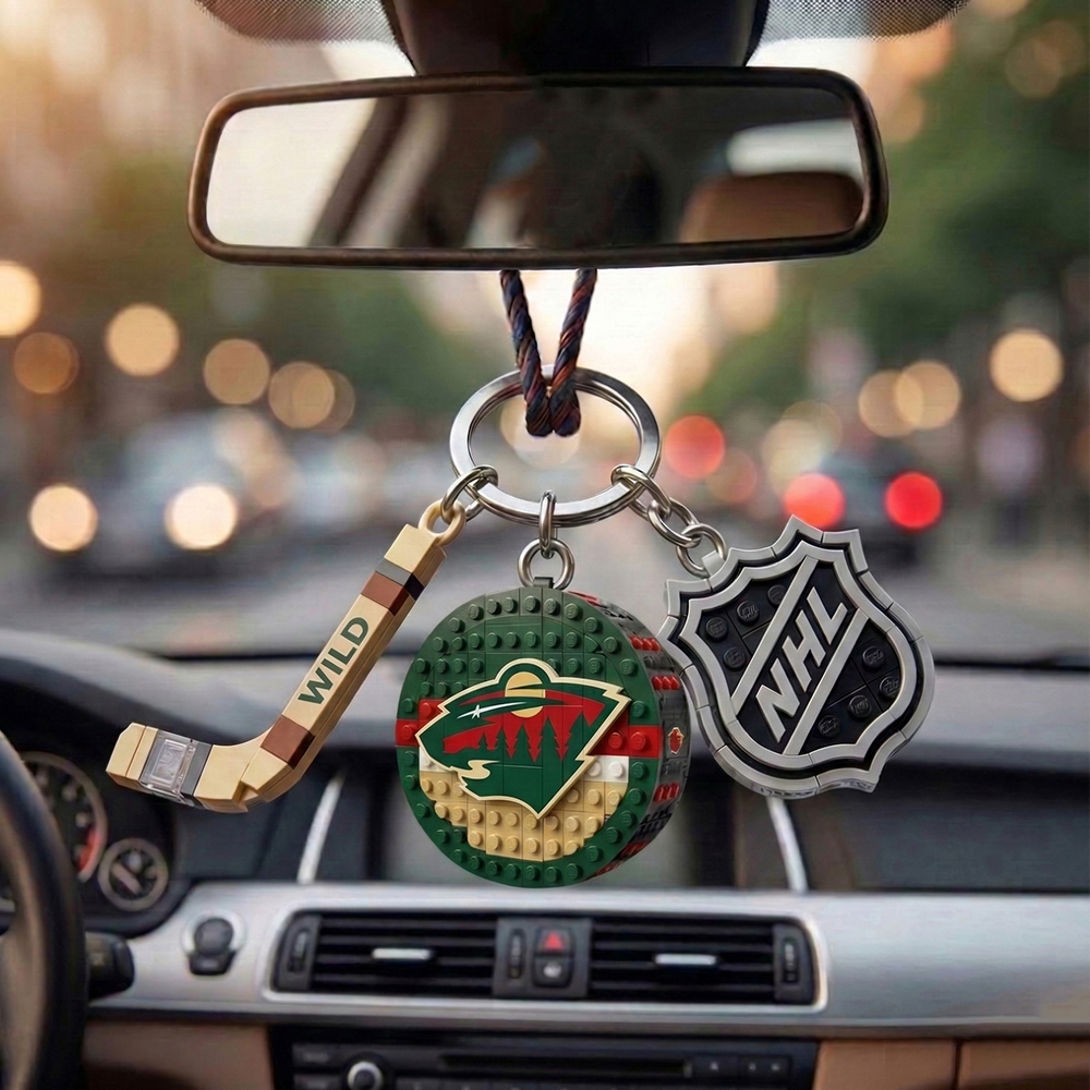 MW x NHL Building Blocks Hockey Puck Car Mirror Hanging NAK TTT