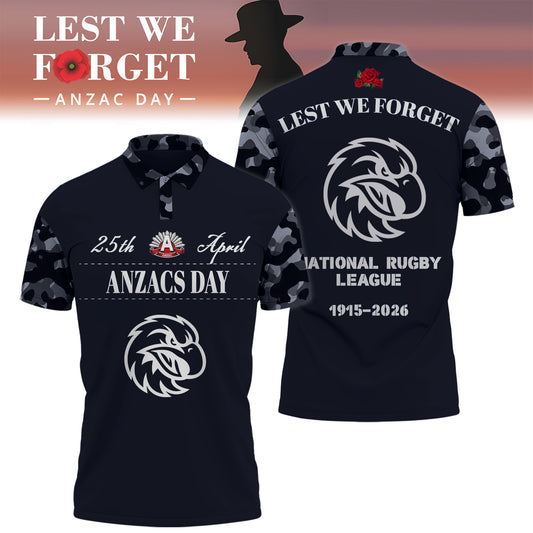 MWSE x NRL 2026 Anzac Day Polo Shirt DDT TTTZ