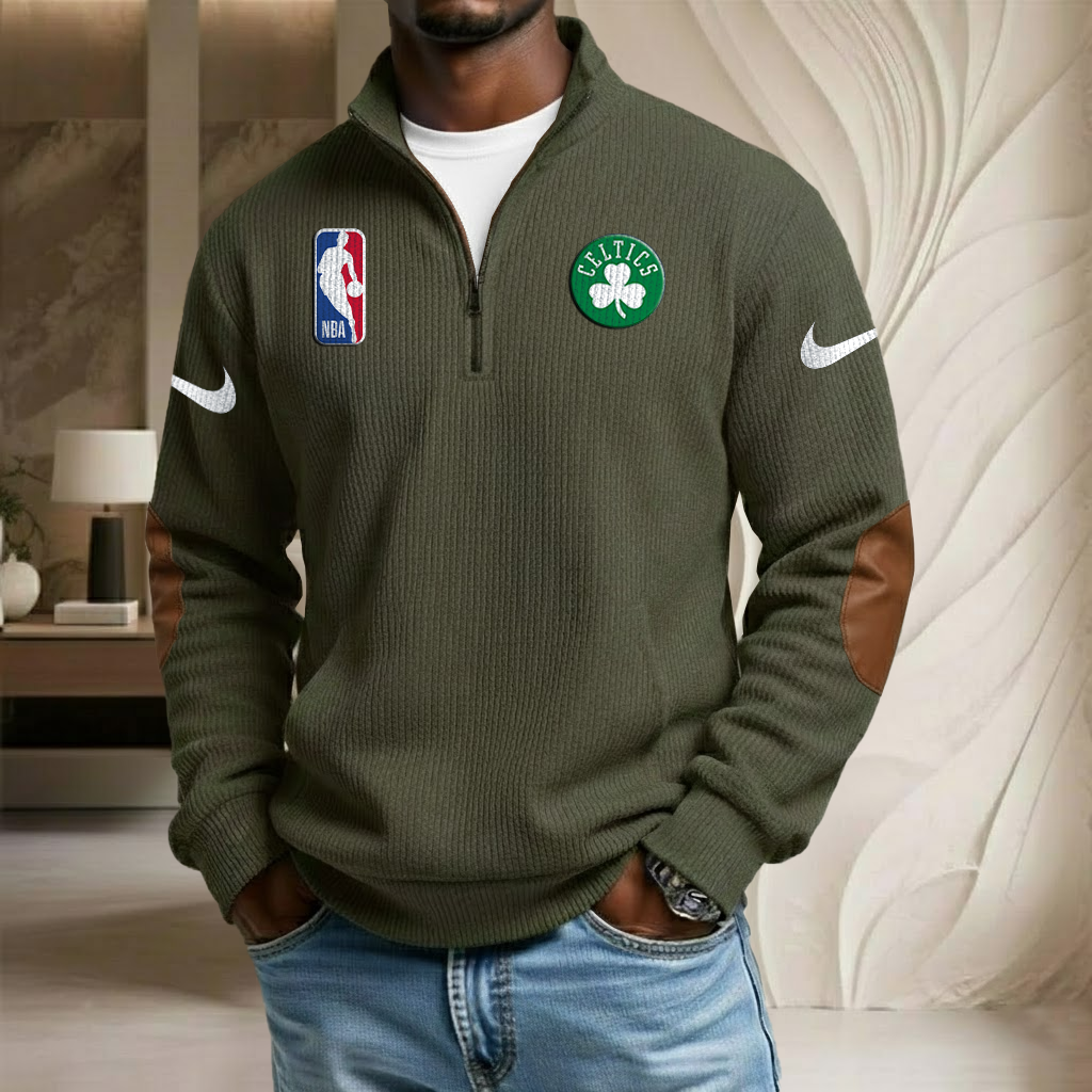 NBA x BOS Sport Team Stand Collar Half-zip Sweatshirt HLP HLPHUONG