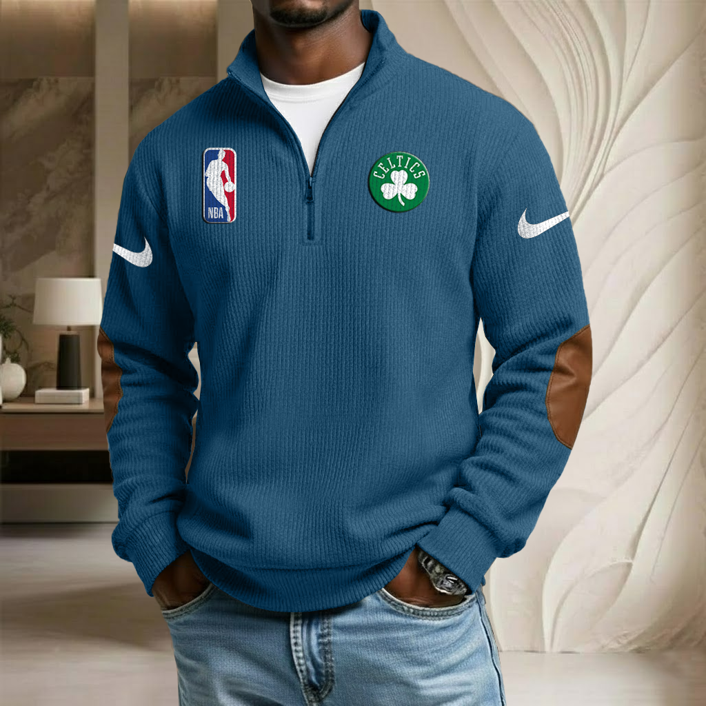 NBA x BOS Sport Team Stand Collar Half-zip Sweatshirt HLP HLPHUONG