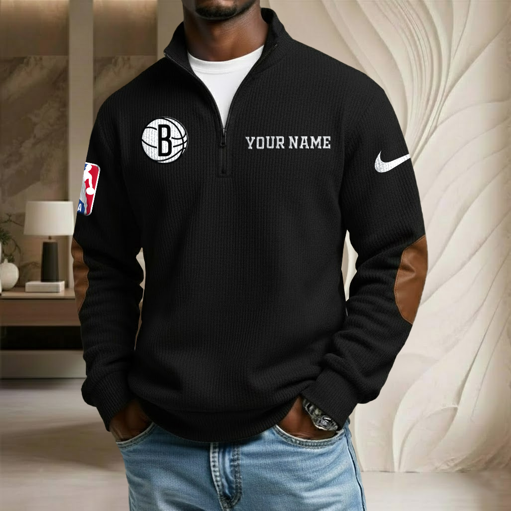 NBA x BRO Custom Name Stand Collar Half-zip Sweatshirt HLP HLPHUONG