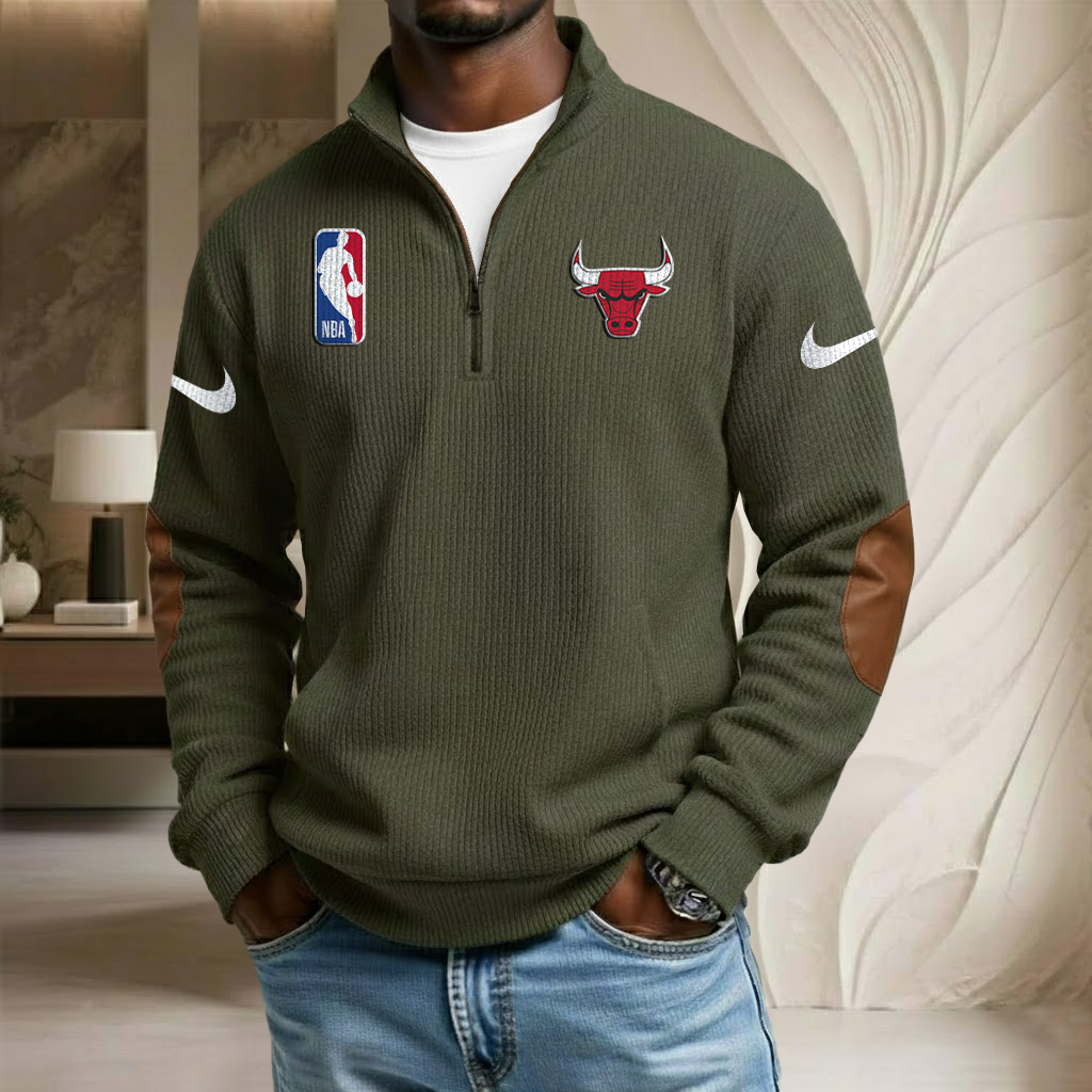 NBA x CHI Sport Team Stand Collar Half-zip Sweatshirt HLP HLPHUONG