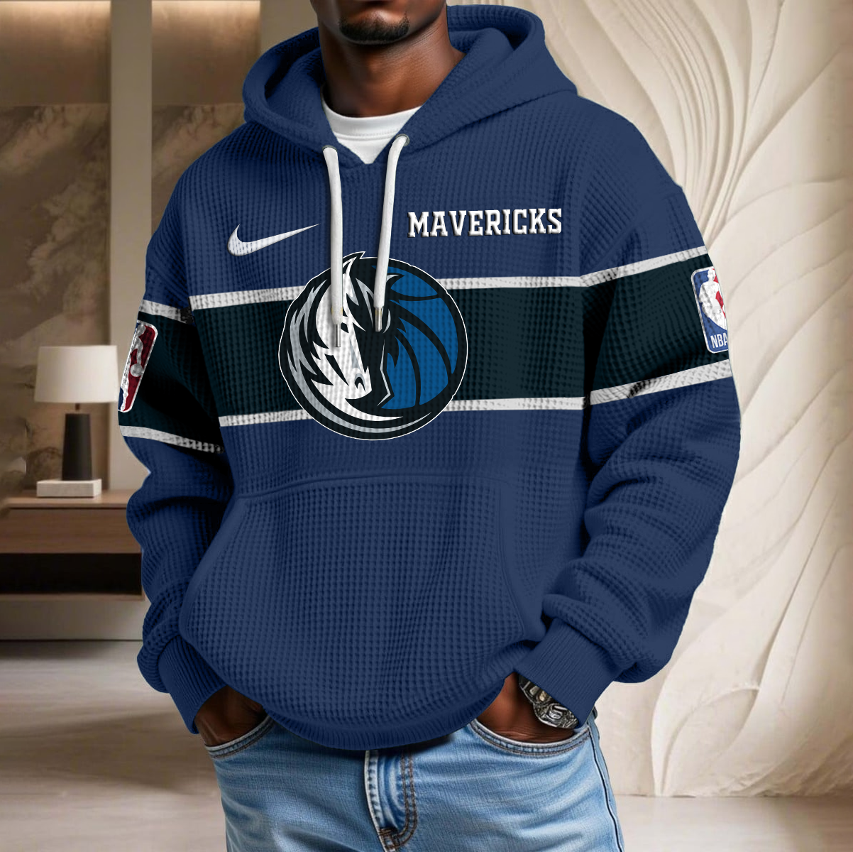 NBA x DAL Basketball Waffle Hoodie HLP HLPHUONG