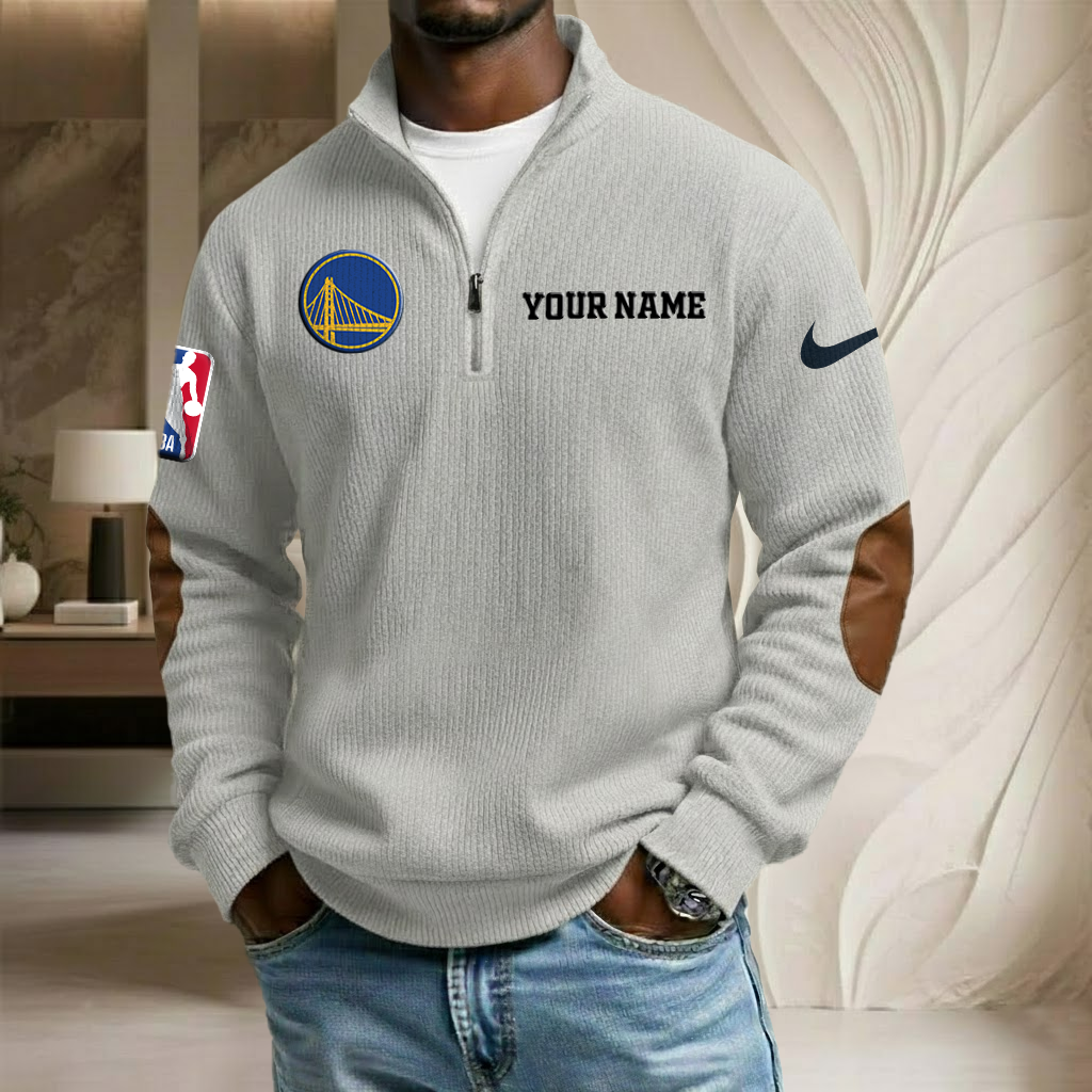 NBA x GSW Custom Name Stand Collar Half-zip Sweatshirt HLP HLPHUONG