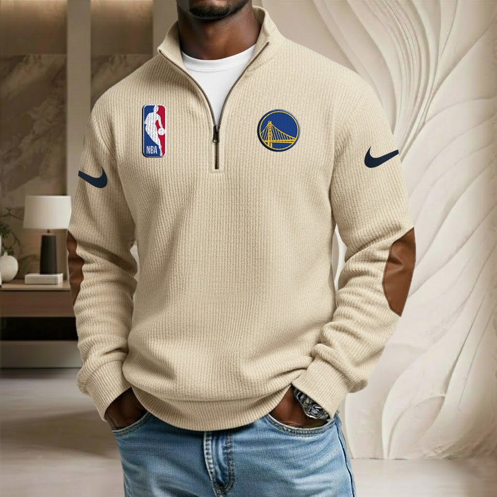 NBA x GSW Sport Team Stand Collar Half-zip Sweatshirt HLP HLPHUONG